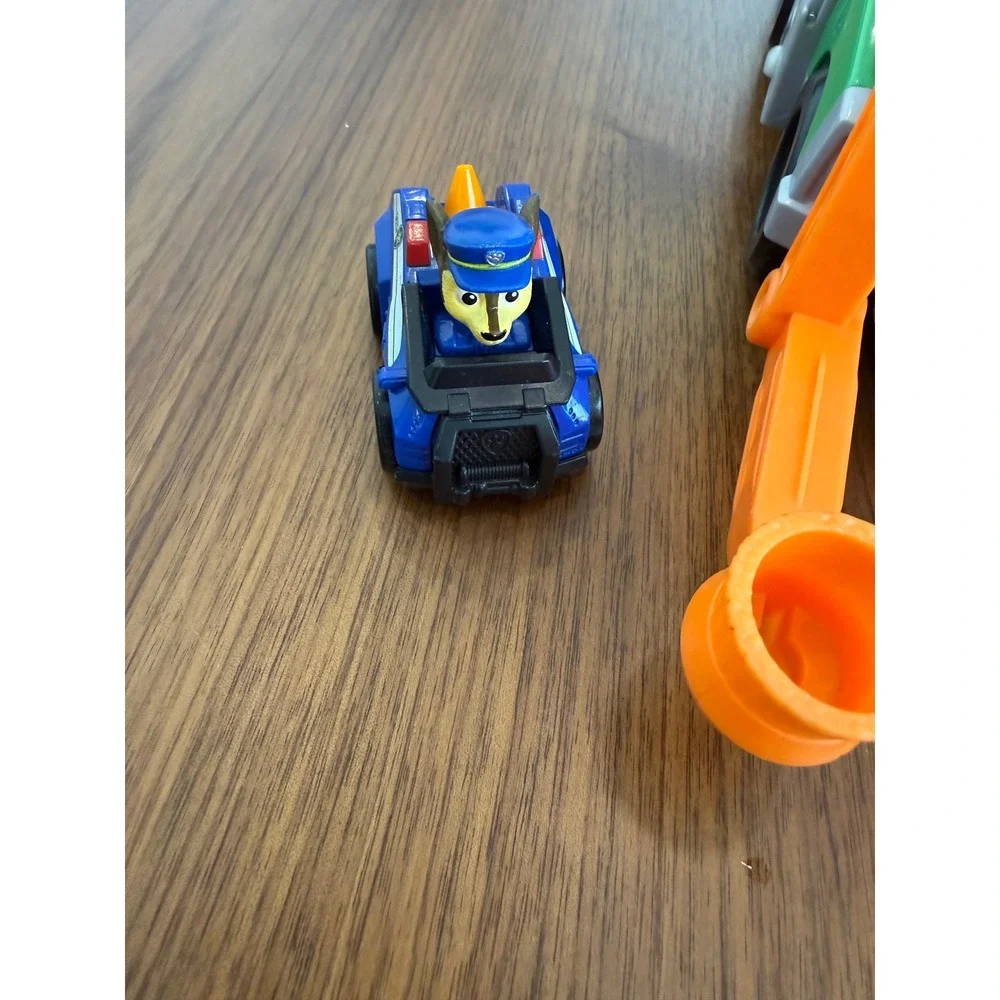 Paw Patrol Rocky Recycle Truck Toy Set with Chase Car and Robo-Dog Figure Green
